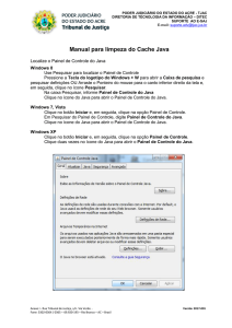 Manual para limpeza do Cache Java