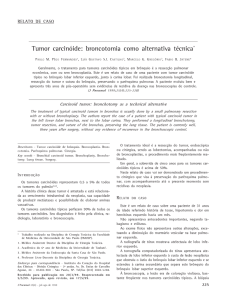 Tumor carcinóide: broncotomia como alternativa técnica