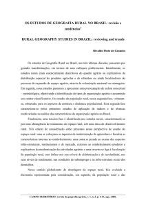 OS ESTUDOS DE GEOGRAFIA RURAL NO BRASIL: revisão e