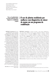 | O uso de plantas medicinais por mulheres com diagnóstico de