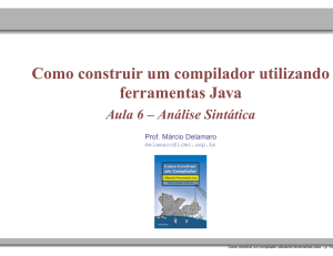 Como construir um compilador utilizando ferramentas Java