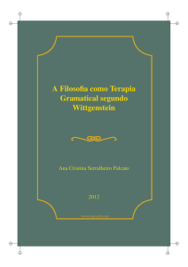 A Filosofia como terapia gramatical segundo Wittgenstein