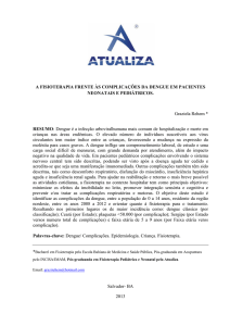 A FISIOTERAPIA FRENTE ÀS COMPLICAÇÕES DA DENGUE EM