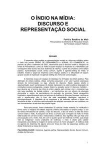 o índio na mídia: discurso e representação social