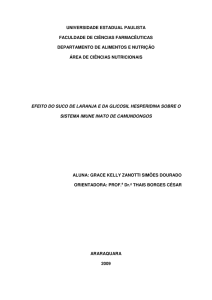 Efeito do suco de laranja e da glicosil hesperidina sobre o sistema