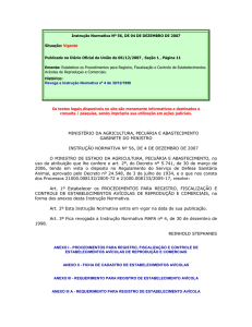 Instrução Normativa Nº 56, DE 04 DE DEZEMBRO DE 2007