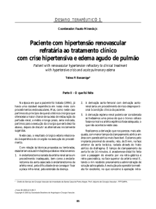 Paciente com hipertensão renovascular refratária ao tratamento