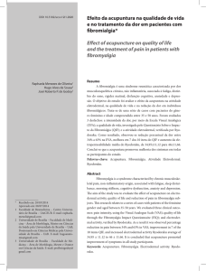 Efeito da acupuntura na qualidade de vida e no tratamento da dor