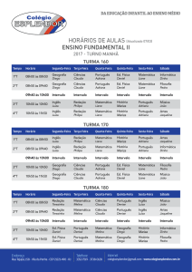 HORÁRIOS DE AULAS (Atualizado 07/03) ENSINO FUNDAMENTAL II