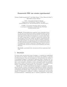 Framework FIB: um estudo experimental