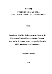 Resistência Genética do Tomateiro e Potencial de Extratos de