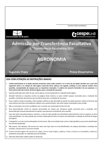agronomia - CESPE / UnB