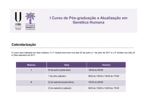 I Curso de Pós-graduação e Atualização em Genética Humana