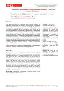 Consumerismo, sustentabilidade e comportamento do consumidor
