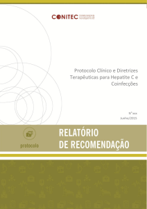 Protocolo Clínico e Diretrizes Terapêuticas para Hepatite C