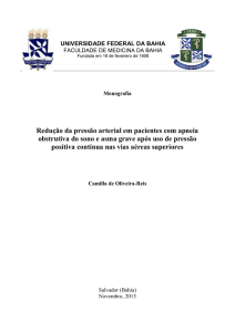 Redução da pressão arterial em pacientes com apneia obstrutiva do