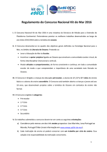 Regulamento do Concurso Nacional Kit do Mar 2016