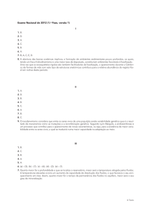 I II III Exame Nacional de 2012 (1.a Fase, versão 1)