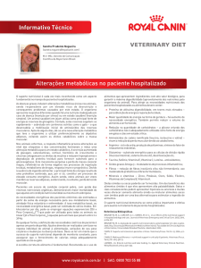 Alterações metabólicas no paciente hospitalizado Informativo Técnico