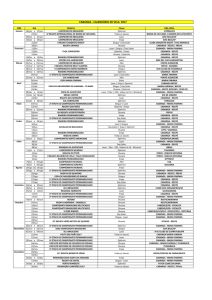 cabanga - calendário de vela 2017