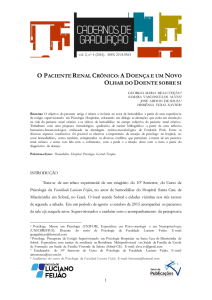 o paciente renal crônico: a doença e um novo olhar do doente sobre si