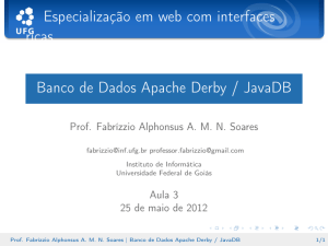 Banco de Dados Apache Derby / JavaDB - INF