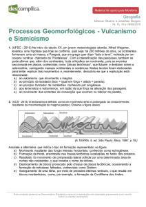 Processos Geomorfológicos - Vulcanismo e Sismicismo