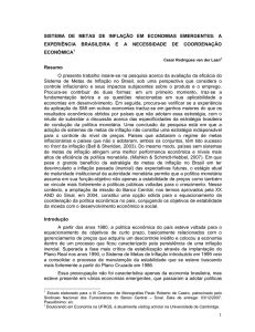 Sistema de metas de inflação em economias emergentes