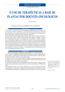 o uso de terapêuticas à base de plantas por doentes oncológicos