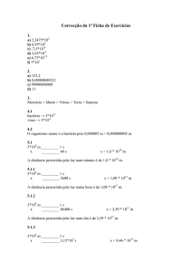 Correcção da 1ª Ficha de Exercícios