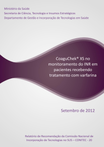 CoaguChek® XS no monitoramento do INR em pacientes