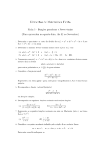 Ficha 6 - Elementos de Matemática Finita