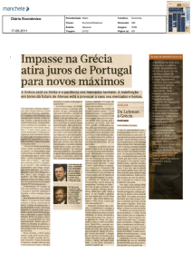 Impasse na Grécia atirajuros de Portugal para