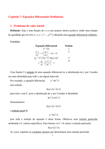 Capítulo 7: Equações Diferenciais Ordinárias
