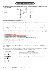 GABARITO COMENTADO - ENGENHARIA ELETRÔNICA