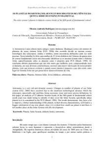 OS PLANETAS DO SISTEMA SOLAR EM LIVROS DIDÁTICOS DE