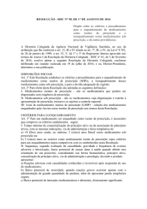 RESOLUÇÃO - RDC N° 98, DE 1° DE AGOSTO DE