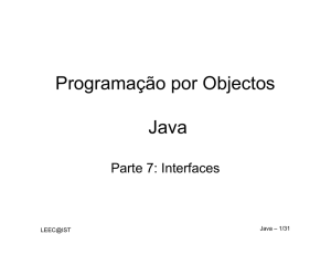 Programação por Objectos Java