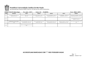 Grade horária - Noturno - PUC-SP