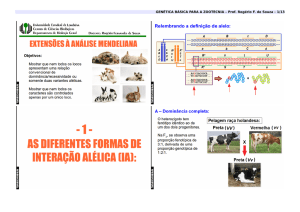 GENÉTICA BÁSICA PARA A ZOOTECNIA – Prof. Rogério F. de