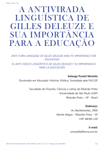 A AntivirAdA linguísticA de gilles deleuze e suA