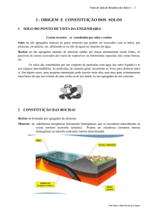 I - Origem e Constituição dos Solos - SOL