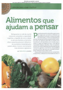Alimentos que ajudam a pensar