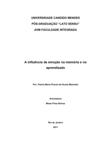 A influ&ecirc;ncia da emo&ccedil;&atilde;o na mem&oacute;ria e no aprendizado