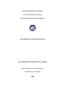 universidade de lisboa faculdade de letras departamento de filosofia