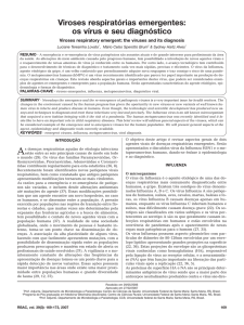 Viroses respiratórias emergentes: os vírus e seu diagnóstico