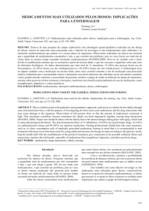 MEDICAMENTOS MAIS UTILIZADOS PELOS IDOSOS