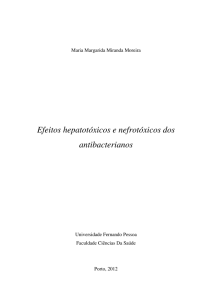 Efeitos hepatotóxicos e nefrotóxicos dos antibacterianos