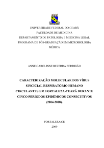 caracterização molecular dos vírus sincicial respiratório humano