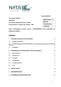 Nutri-Renal no tratamento dialítico
